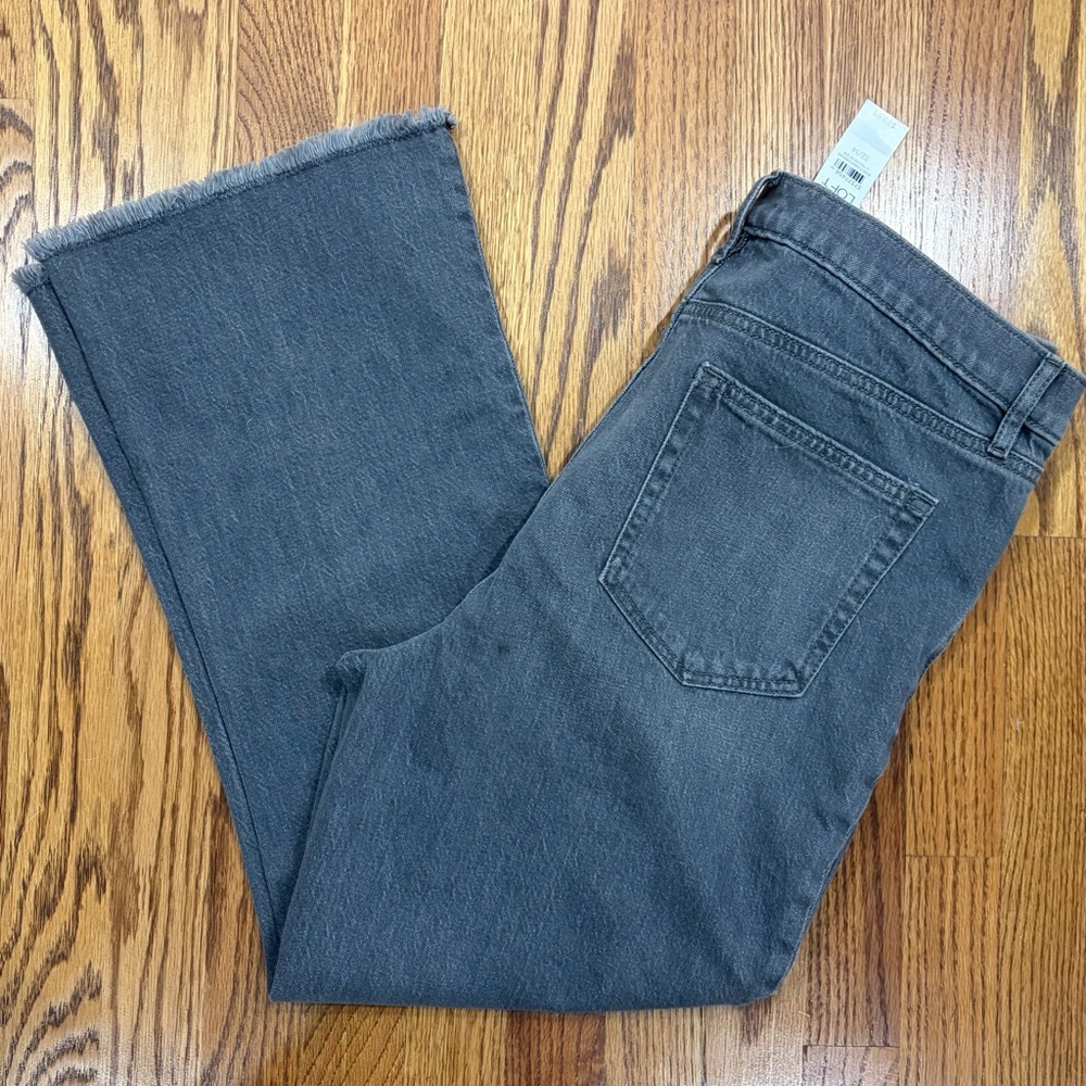 NWT LOFT Charcoal High Rise Crop Jeans